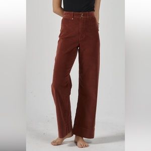 Thrills Co Belle Full Length Cord Pant | US size 27/28 | Burnt Henna
